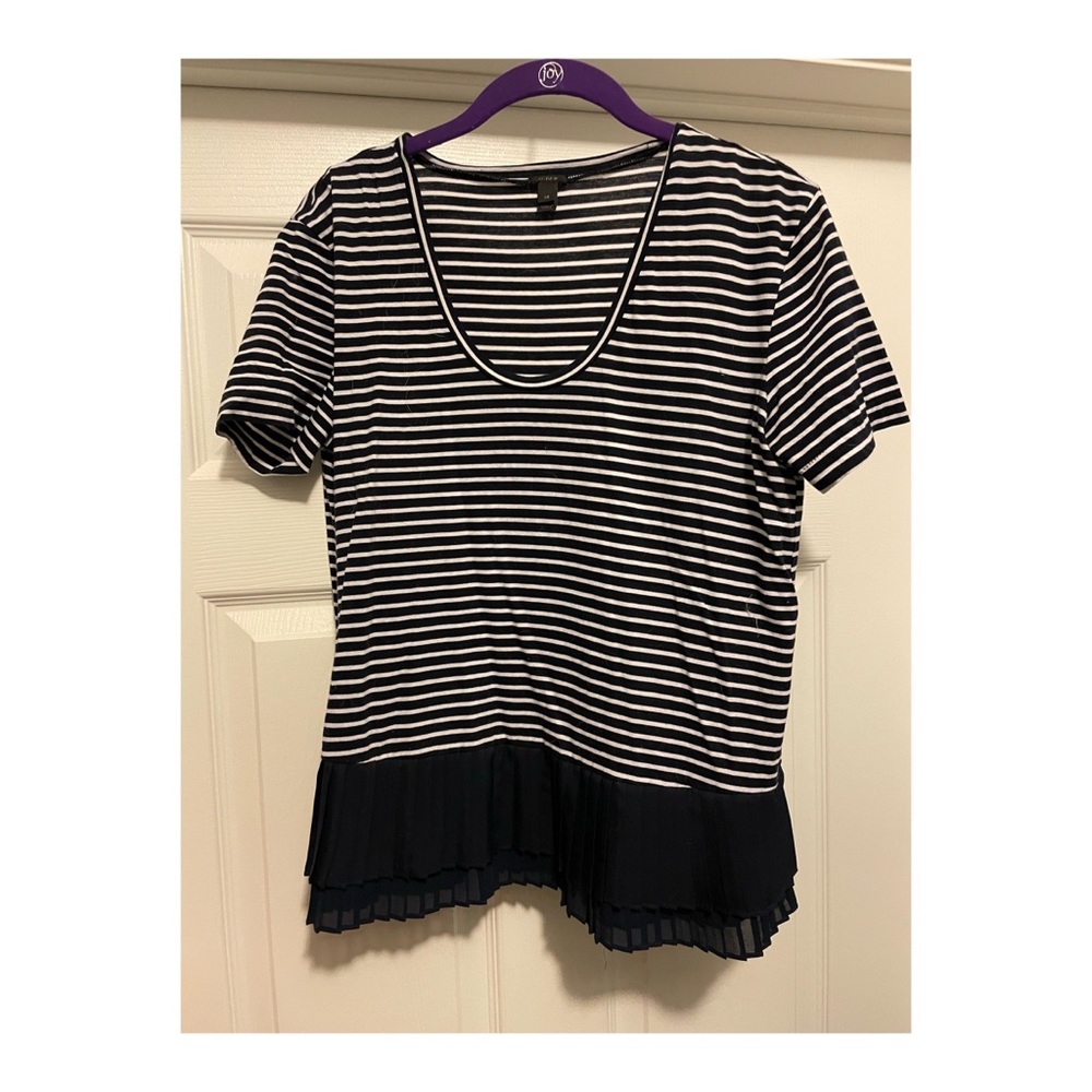 J Crew Navy striped shirt
